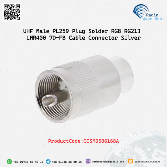 Picture of UHF Male PL259 Plug Solder Connector